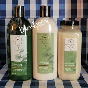 Bath & Body Works Aroma EUCALYPTUS SPEARMINT Stress Relief Shampoo & Conditioner